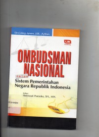 Image of Ombudsman Nasional Dalam Sistem Pemerintahan Negara Republik Indonesia